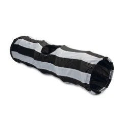 Beeztees Beeztees Nylon Speeltunnel Longy - 90x26 Cm - Zwart-Wit -Huisdierbenodigdheden Verkoop beeztees beeztees nylon speeltunnel longy 90x26 cm 2