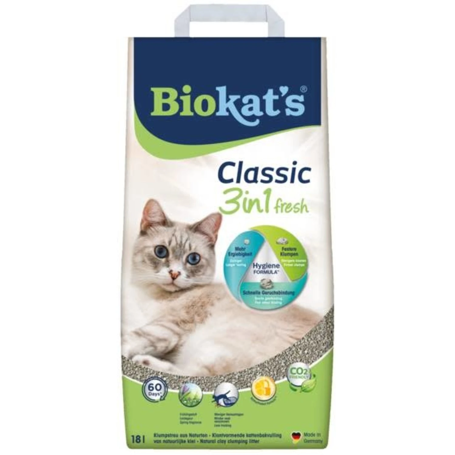 Biokat Biokat's Classic 3in1 Fresh Kattenbakvulling - 18 Liter 3 Biokat Biokat's Classic 3in1 Fresh Kattenbakvulling - 18 Liter