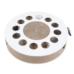 District 70 District 70 WHIRL Cardboard Krabkarton Wit - 33x33x6 Cm -Huisdierbenodigdheden Verkoop district 70 district 70 whirl cardboard krabkarton 4