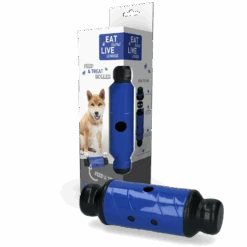 Eat Slow Live Longer Feed And Treat Roller - Blauw - L - 23 X ø 8 Cm -Huisdierbenodigdheden Verkoop eat slow live longer feed and treat roller blauw l 3