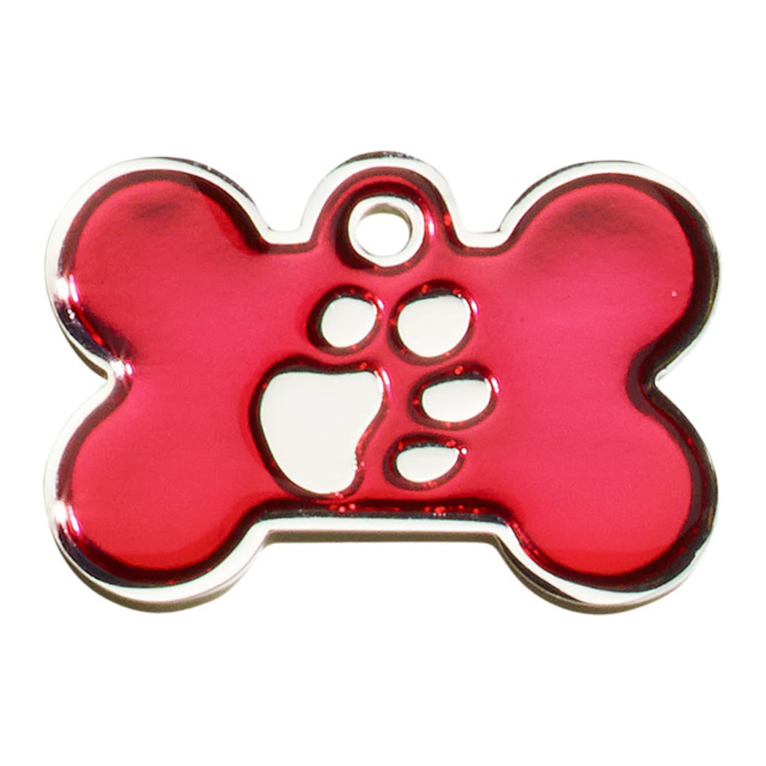 IMARC Hondenpenning – Bot – Poot Zilver – Rood 3 IMARC Hondenpenning – Bot – Poot Zilver – Rood