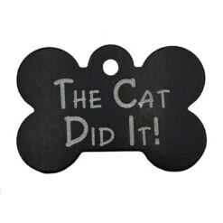 IMARC Hondenpenning – Bot – The Cat Did It! – Zwart