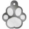 IMARC Hondenpenning - Pootvorm Antraciet Met Zilver Groot -Huisdierbenodigdheden Verkoop imarc hondenpenning pootvorm antraciet met zilver
