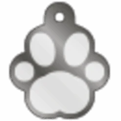 IMARC Hondenpenning - Pootvorm Antraciet Met Zilver Groot
