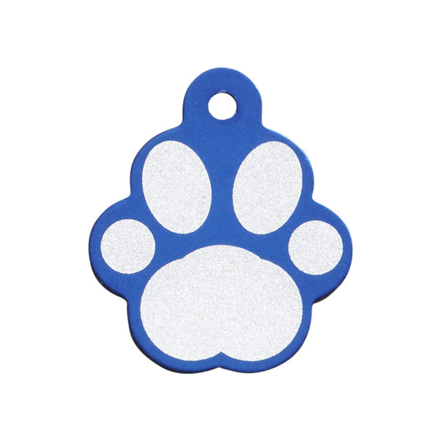IMARC Hondenpenning - Pootvorm Blauw Met Zilver Groot 3 IMARC Hondenpenning - Pootvorm Blauw Met Zilver Groot