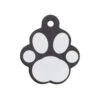 IMARC Hondenpenning - Pootvorm Zwart Met Zilver Groot -Huisdierbenodigdheden Verkoop imarc hondenpenning pootvorm zwart met zilver groo