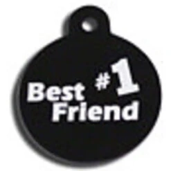 IMARC Hondenpenning – Rond – Best #1 Friend – Zwart