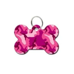 Pet Scribe Hondenpenning - Camouflage Bot - Roze