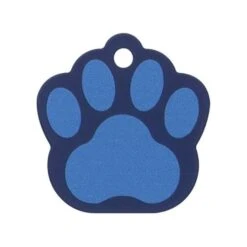 Pet Scribe Hondenpenning - Pootvorm - Blauw Gecoat
