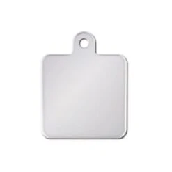 Pet Scribe Hondenpenning - Vierkant - Chroom