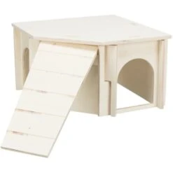 Trixie Houten Hoekhuis Thore - 40x23x40 Cm -Huisdierbenodigdheden Verkoop trixie houten hoekhuis thore 40x23x40 cm 4