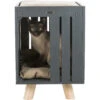 Trixie Trixie BE NORDIC Kattenhuis Alva - 36x51x36 Cm - Antraciet-Zand -Huisdierbenodigdheden Verkoop trixie trixie be nordic kattenhuis alva 36x51x36 c