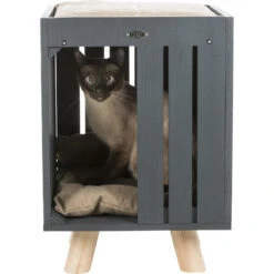 Trixie Trixie BE NORDIC Kattenhuis Alva - 36x51x36 Cm - Antraciet-Zand
