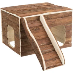 Trixie Trixie Houten Huis Gunnar Met Koel Of Verwarm Mogelijkheid 47x30x37-68 Cm