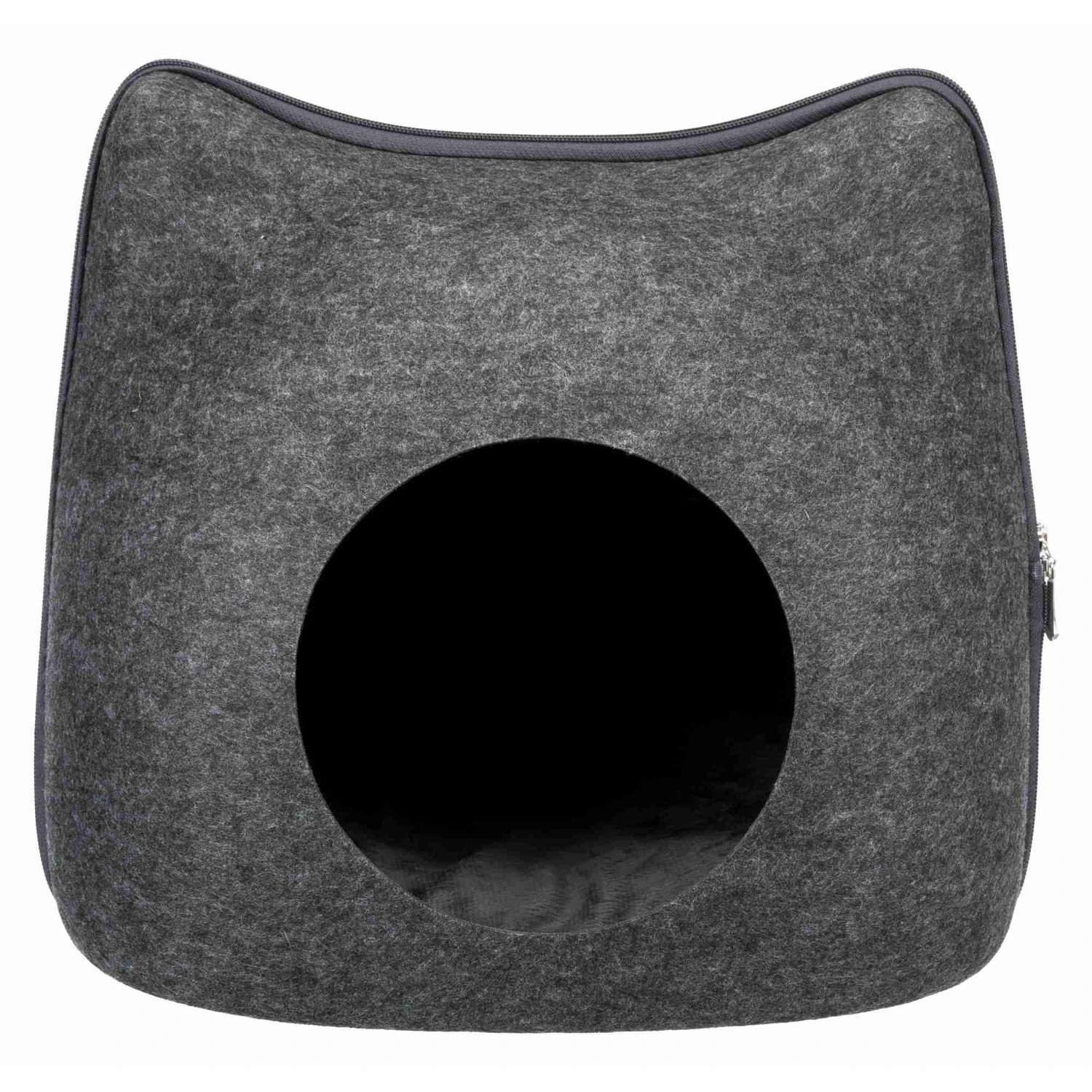 Trixie Trixie Iglo Cat - Vilt - Antraciet - 38x35x37 Cm 4 Trixie Trixie Iglo Cat - Vilt - Antraciet - 38x35x37 Cm - Afbeelding 2