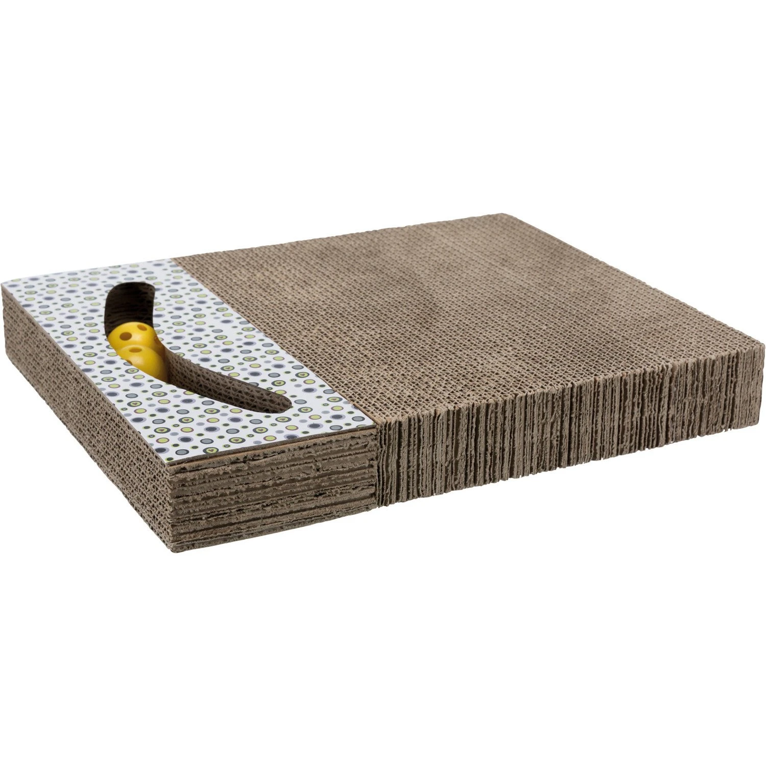 Trixie Trixie Krabkarton Met Ballen En Catnip - 38x5x30 Cm - Wit 4 Trixie Trixie Krabkarton Met Ballen En Catnip - 38x5x30 Cm - Wit - Afbeelding 2